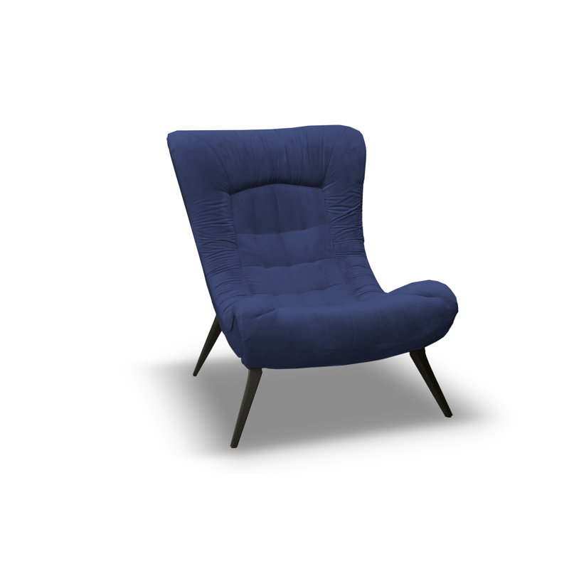 Mascarenaz Upholstered Slipper Chair, Blue