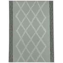 HARLEQUIN BLACK AND WHITE PATTERN #2 Outdoor Rug by Art is