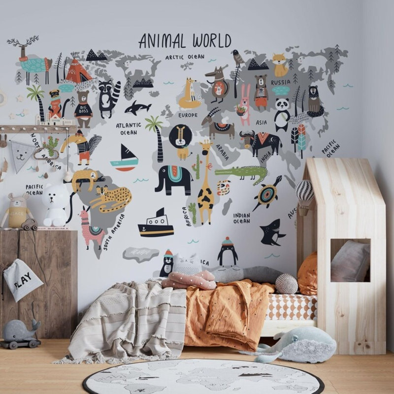 Adhésif mural pour chambre d'enfant, L 108 po x l 96 po