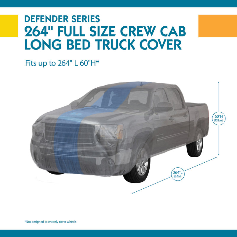 Double Defender Elastic Mildew Resistant Automobile Cover By Duck Covers, 60" H x 80" W x 264" D