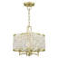 Luminaire suspendu cylindrique unique à 4 lumières avec accents de cristal Belisle-323088291