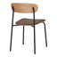 Glenburn 47cm H Polyester Upholstered Parsons Chair in Nature / Brown / Black