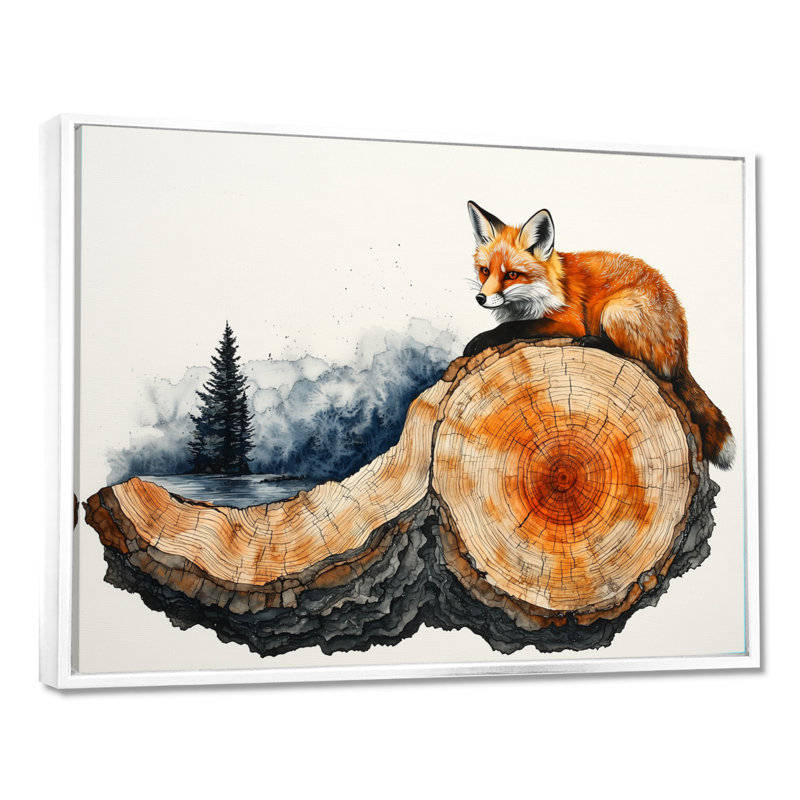 Getta - Animals Canvas Art Print, Impression encadrée flottante sans passe-partout, H 16 po x l 32 po, Blanc