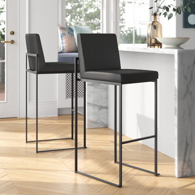 Rakowski Upholstered Counter Stool with Metal Frame