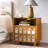 Bedside Table With Two Drawers And Charging Station-154732124