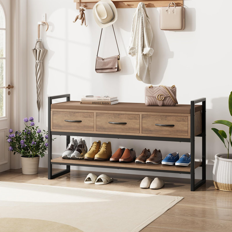 Rangement pour chaussures 39,4 po avec coussin