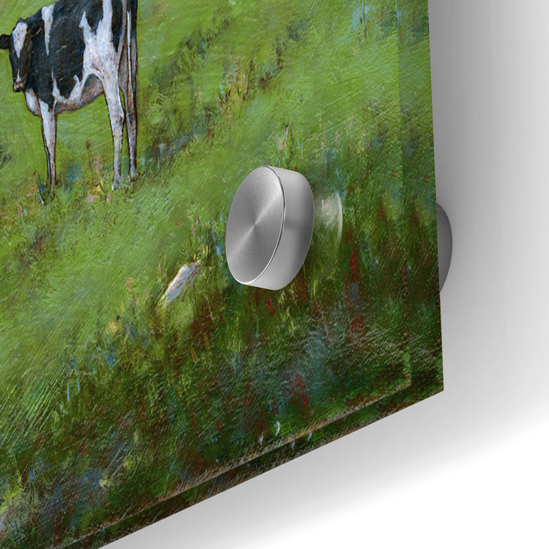  «Blue Sky Pastures» par Michael Fratrich, art mural en verre acrylique, 36 po x 24 po