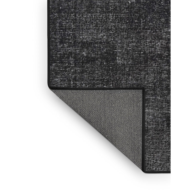 Tapis gris foncé en laine Dina, Rectangle 8 pi x 12 pi