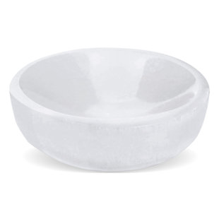 Bols en cristal Northen Selenite pour le nettoyage, le nettoyage et la méditation, 10 cm - blanc