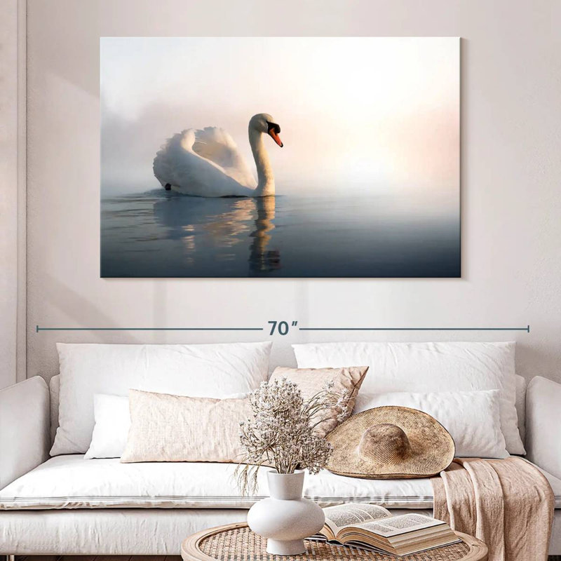Crowle majestueux cygne, H 34 po x l 51 po