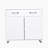 Two Door Side Table-White