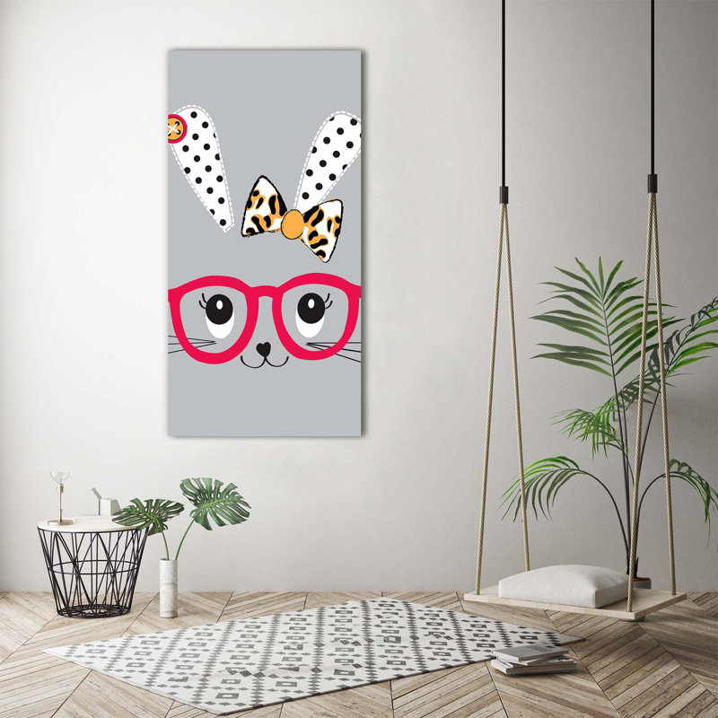Rabbit With Glasses - Wrapped Canvas Print
