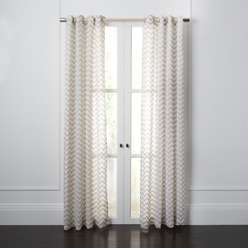 Herrald Semi Sheer Curtain Single Panel, 52" W x 84" L