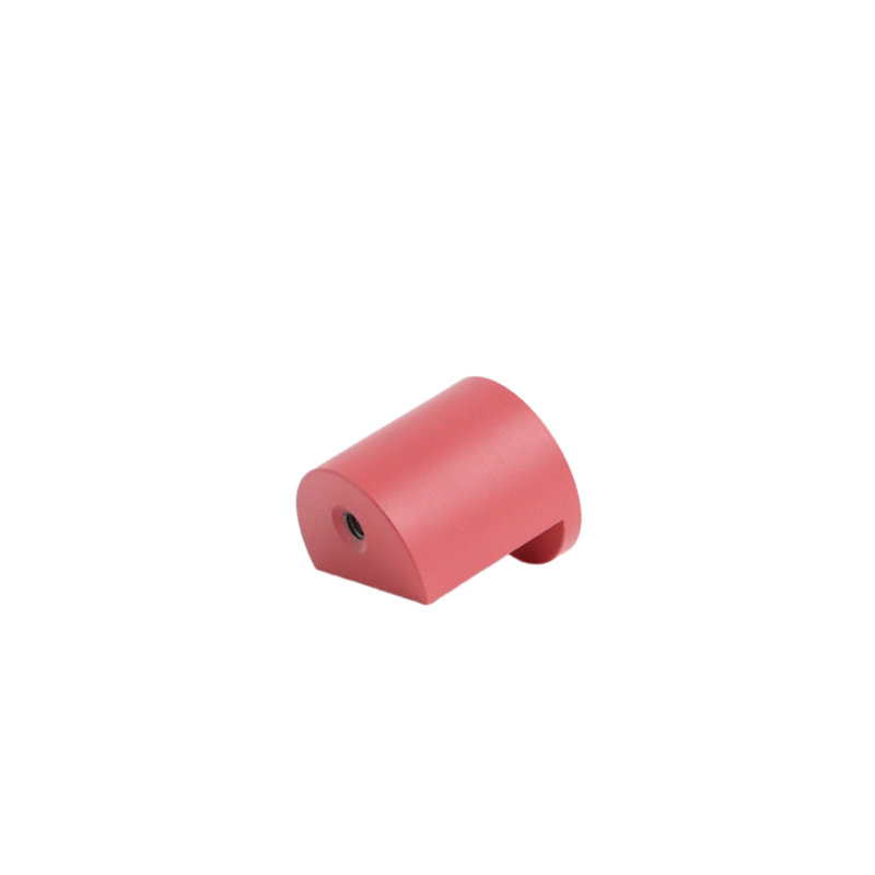 ROUS Hardware Mid-Century Modern Cutout Knob with Sleek Aluminum Design | 1 Count, Blush (Pink)