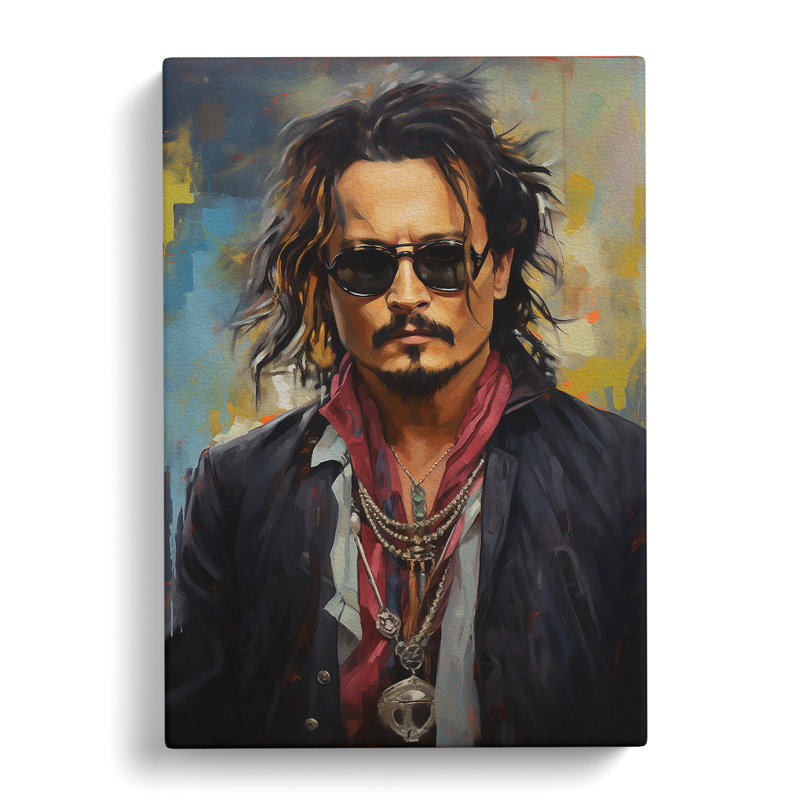 Johnny Depp Hard Edge - Wrapped Canvas, 76cm H x 50cm W x 3cm D