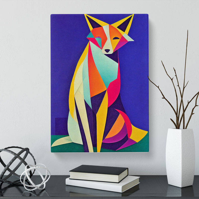 Grandin Quirky Fox - Wrapped Canvas, 60cm H x 40cm W