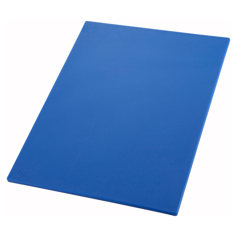 Planche à découper en plastique robuste Winco, 18 po x 24 po x 1/2 po, rouge, L 18 po x L 24 po, Bleu