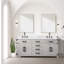 72 po X P 22 po Meuble-lavabo double D avec comptoir en marbre de Carrare-357720759-357720761