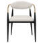 Chaise de salle à manger rembourrée en tissu beige Mistra (ensemble de 2)-1554697591