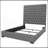 Copper Grey Tufted Upholstered Panel Bed-1763064160