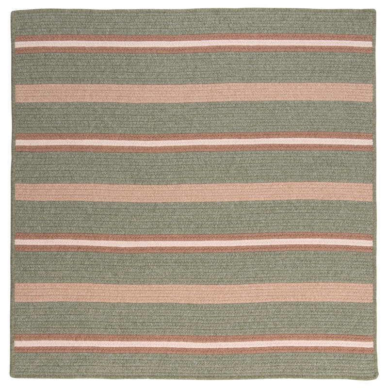 Tapis vert tressé Winkel, Carré 12 po