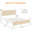 Lit double en rotin - blanc, lumières DEL, style bohémien-702671979