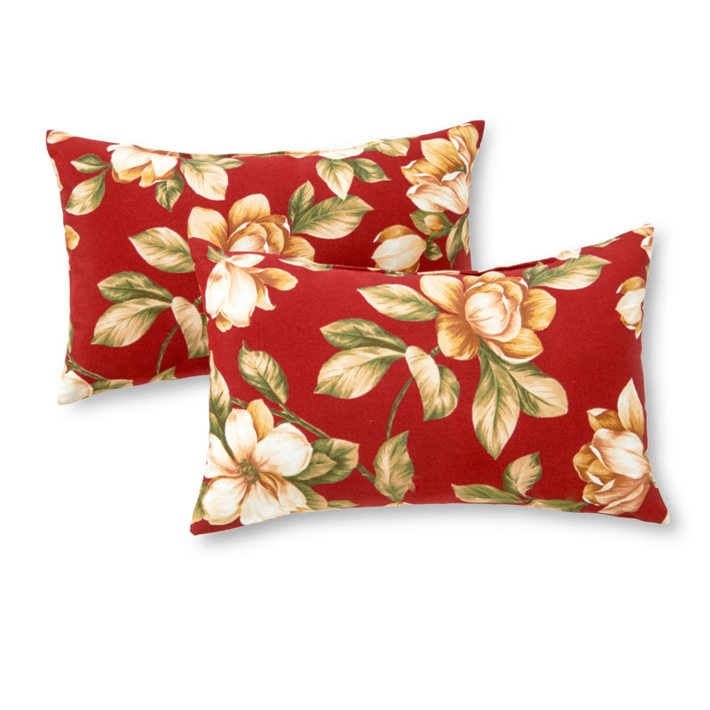Coussin lombaire intérieur / extérieur Henrich, Floral Roma, Ensemble de 2
