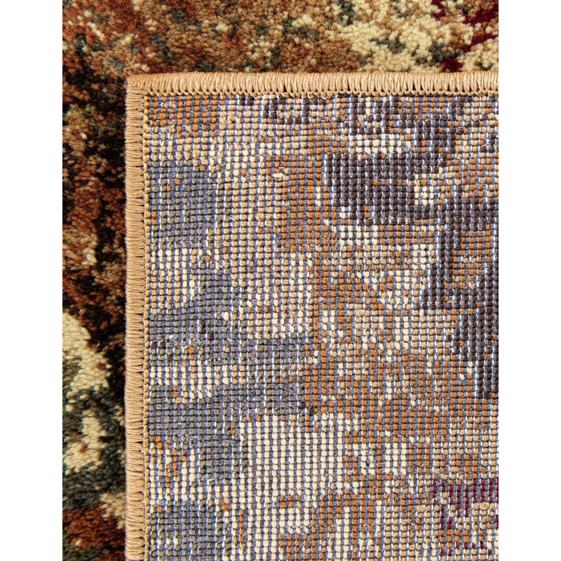 Eelijah Abstract Red/Cream Area Rug, Rectangle 5'3" x 7'1"