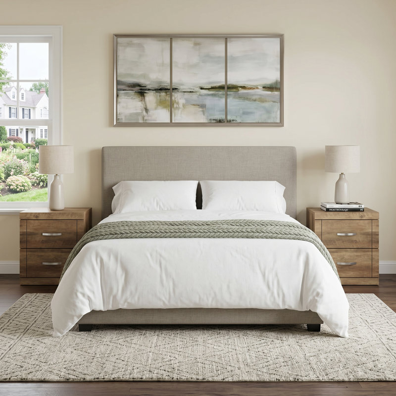 Avigail 20.31" 2 Drawer Nightstand, Knotty Oak, Set of 2