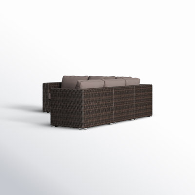 Ana Fully Assembled Patio Sectional With Cushions