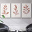 Red Leaf I - ensemble de 3 reproductions de photos sur toile-97710310-97710311