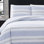 Ensemble de housse de couette en flanelle London Fog Stripe