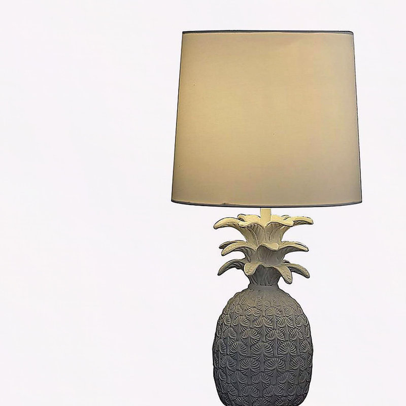 Lampe de table 17 po Heaea, Blanc, Blanc