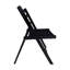 Chaises pliantes en bois à lattes pliables - noir, ensemble de 4, style pliable