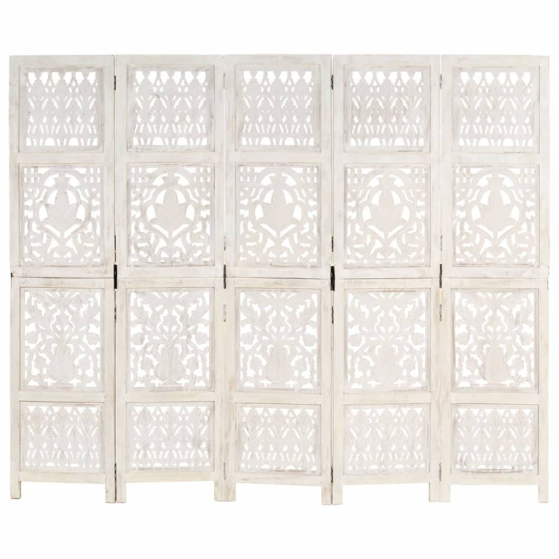 Blondell 165cm H Folding Room Divider, 5, White
