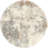 Round  Abstract Machine Made 8' Polypropylene Area Rug in Gray/Ivory/Brown-880028773