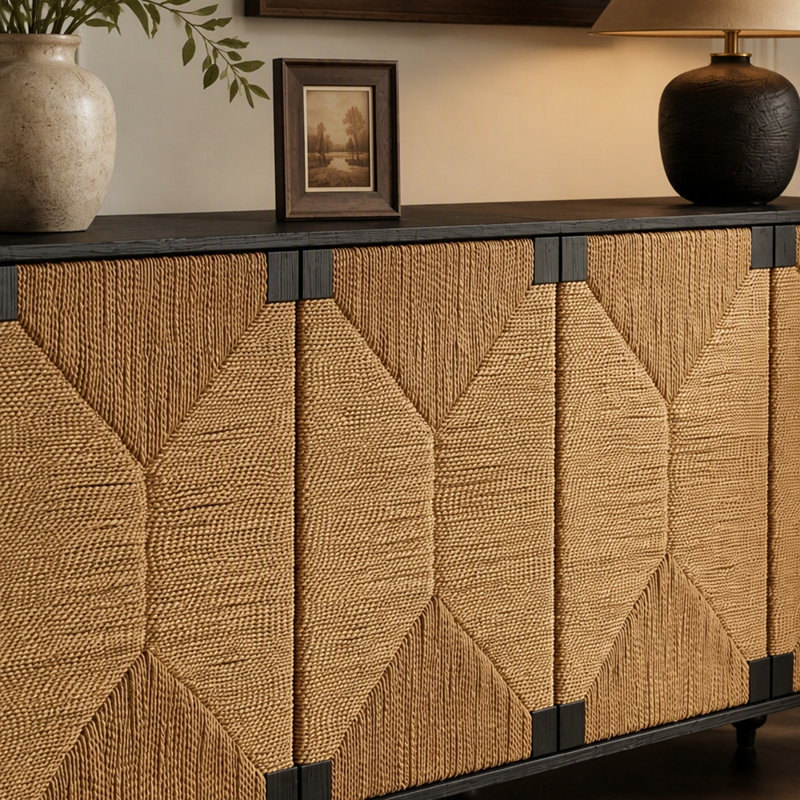Meuble télé avec rangement Buffet Accent Natural