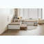 Lit plateforme simple en L avec rangement, bureau, lit gigogne et lumière DEL-856782321-856782325