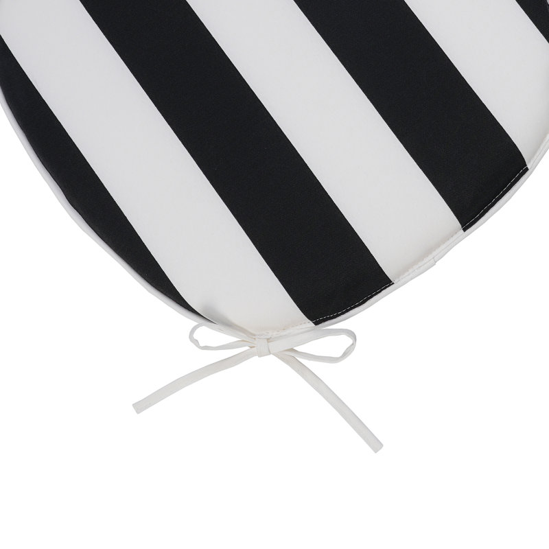 Cloughmills Outdoor Seat Cushion, Black/White