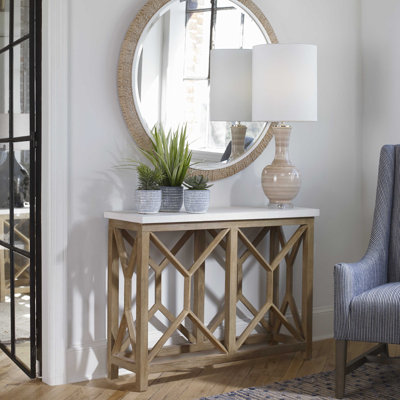 Charma 41'' Stone Top Console Table