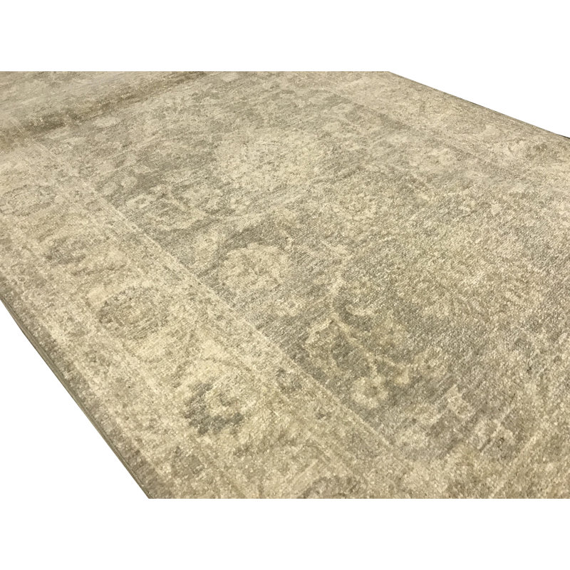 Hand-Knotted High-Quality Beige Runner