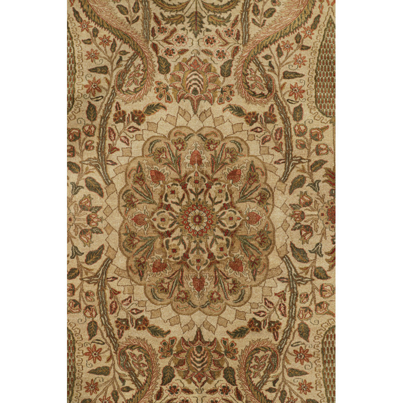 Hand Knotted Wool Floral Area Rug