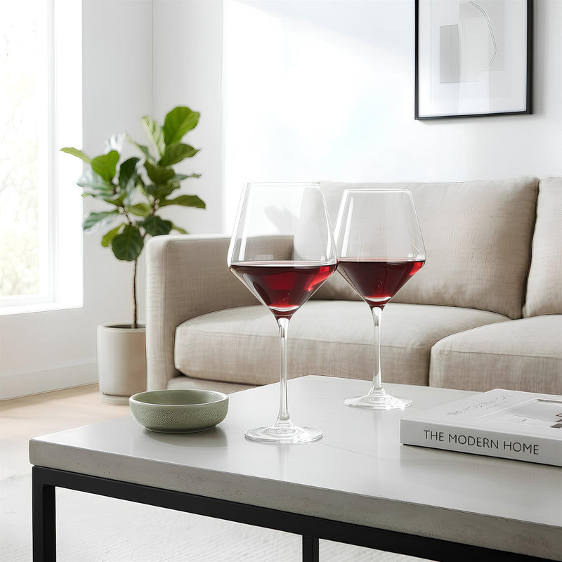 Argon Tableware Soho Crystal Red Wine Glasses, Set of 6