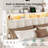 Queen Size Bed with 2 Storage Drawers & Upholstered Headboard, Platform Bed Frame with Led Lights & Charging Station, White-886229514-886229518