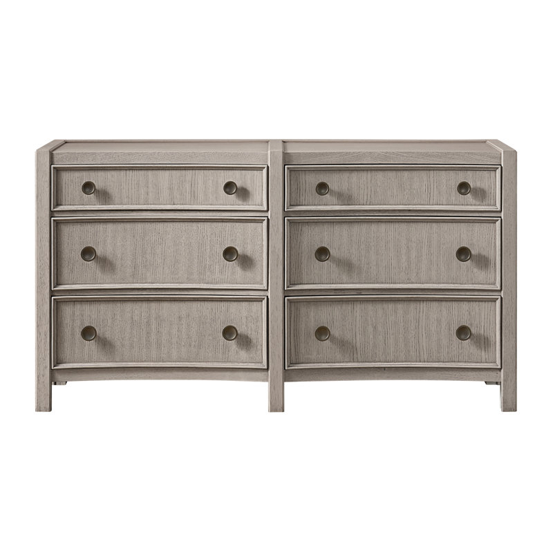 Kivon Beige 6-Drawer Dresser