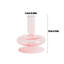 Vase en verre pour centre de table moderne et élégant porte-bougie mariage mariage décoration de pendaison de crémaillère base rayée rose-639950688