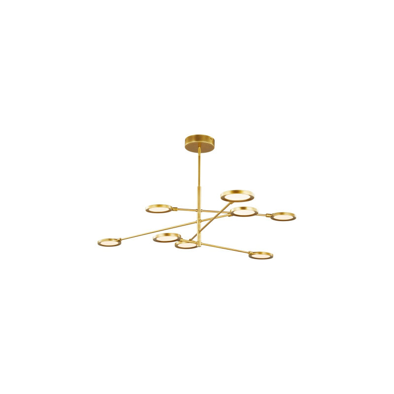 Spectica 8 Chandelier, Plated Brass