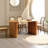 Brown Oval Solid Wood Dining Table-824696693