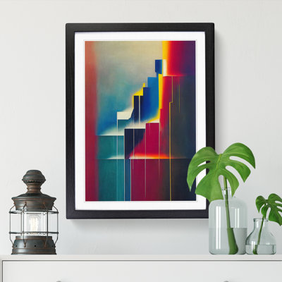 Waterfall Modern Art - Framed Print
