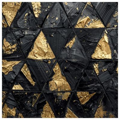 Couvertures triangulaires noires et dorées